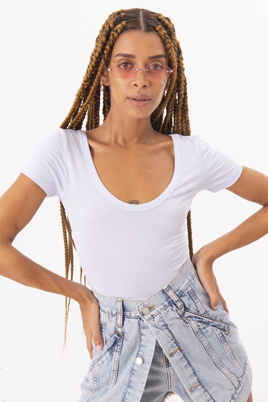 BSL Women U Neck Short Sleeve Top - Bethesda