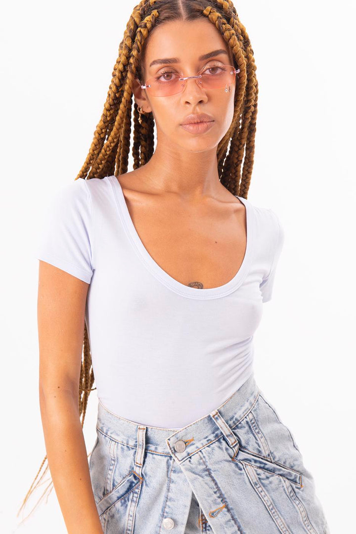 BSL Women U Neck Short Sleeve Top - Bethesda