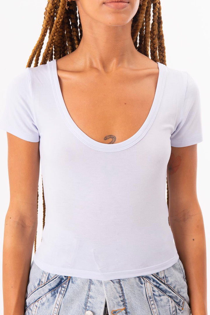 BSL Women U Neck Short Sleeve Top - Bethesda