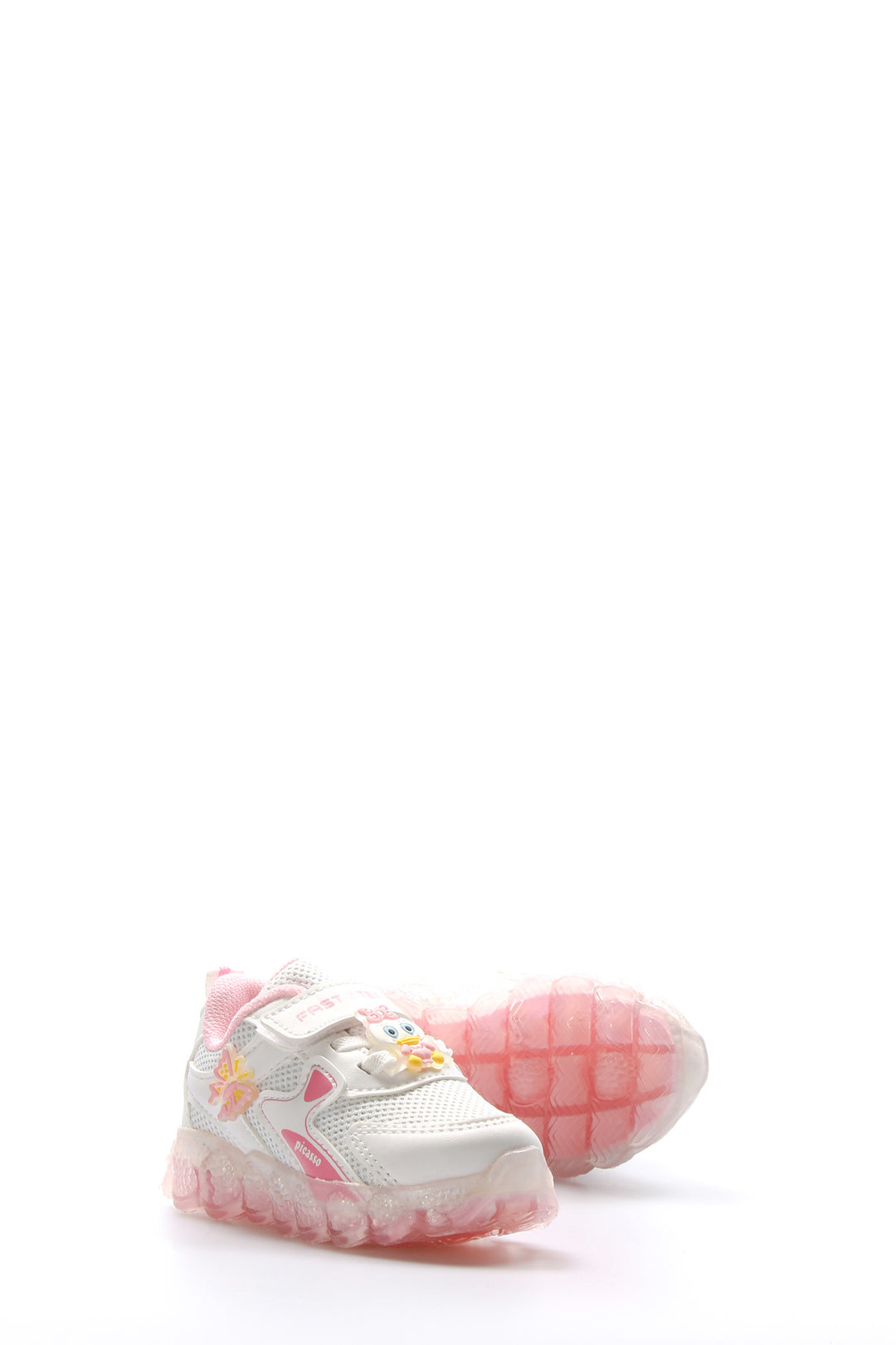 FST Unisex Kids Sneaker Shoes 461BA118 White Pink - Saint-Germain-en-Laye