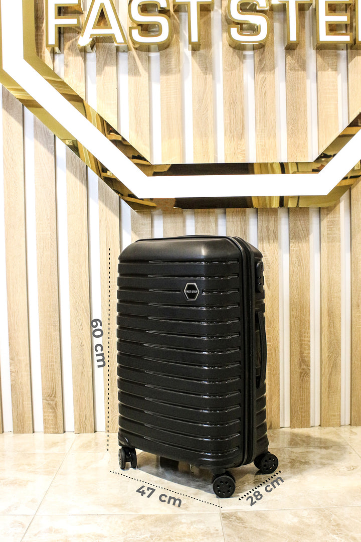 FST Unisex Medium Size Suitcase 438CA10663O Black - Cottage Grove