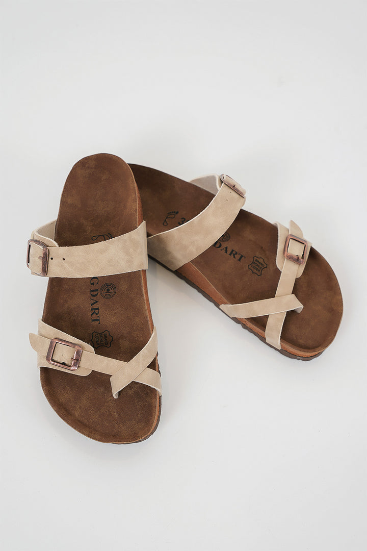 BGD Women Unisex Orthopedic Slipper 010181 - Beige - Salford