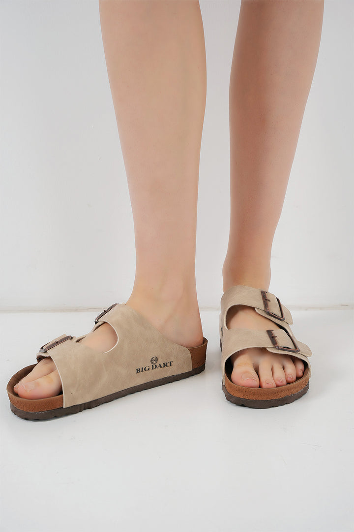 BGD Women Unisex Orthopedic Slipper 010182 - Beige - San Andrés Cholula