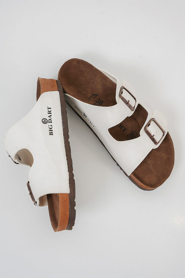 BGD Women Unisex Orthopedic Slipper 010182 - White - Richmond