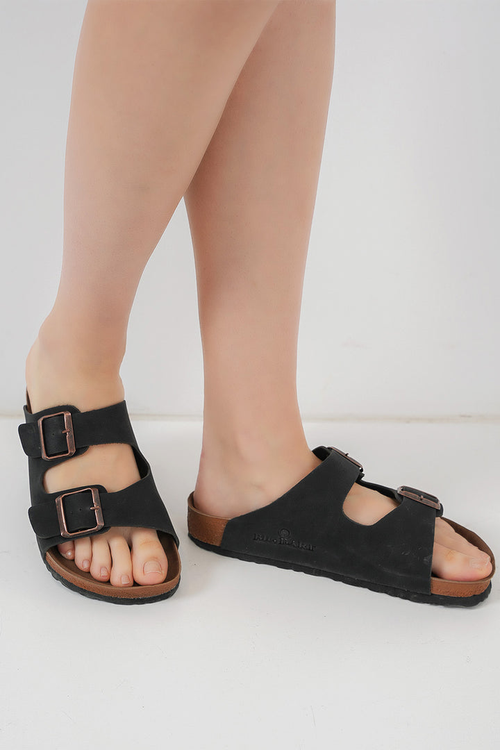 BGD Women Unisex Orthopedic Slipper 010182 - Black - Jackson
