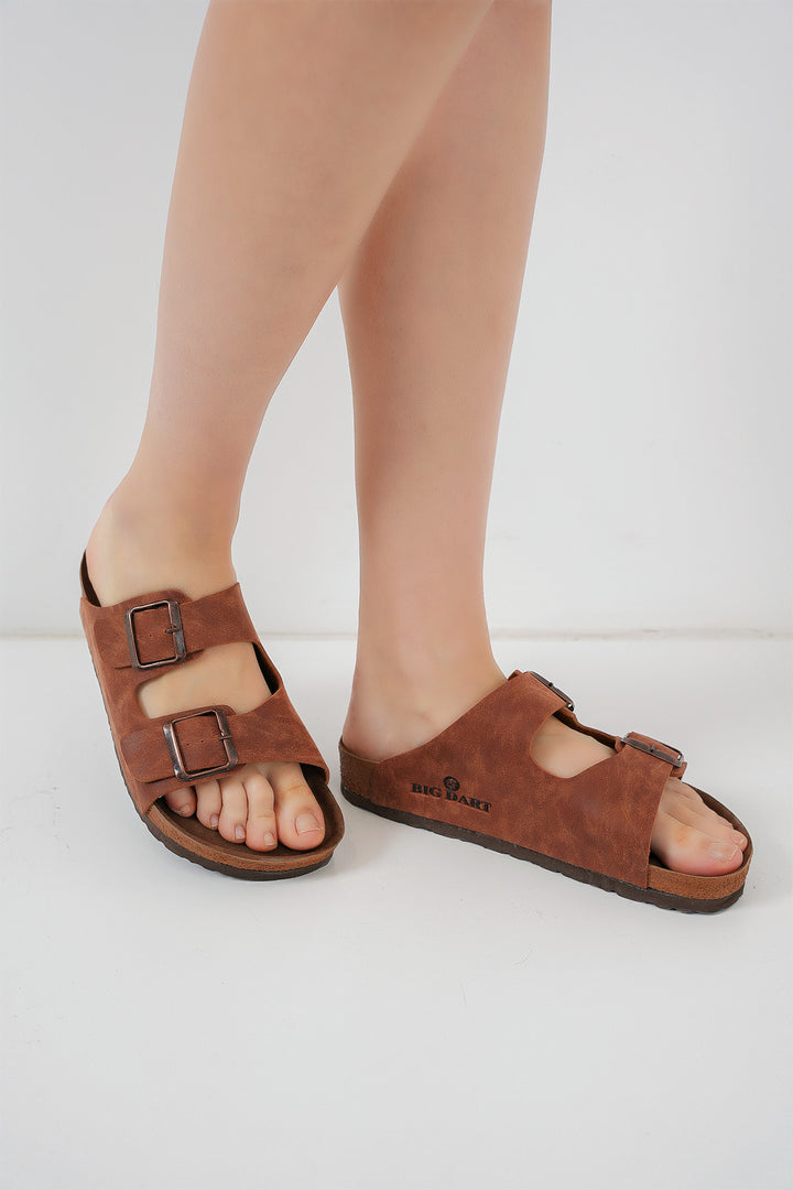 BGD Women Unisex Orthopedic Slipper 010182 - Brown - IJmuiden