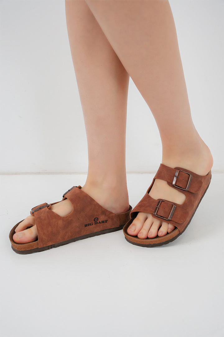 BGD Women Unisex Orthopedic Slipper 010182 - Brown - IJmuiden