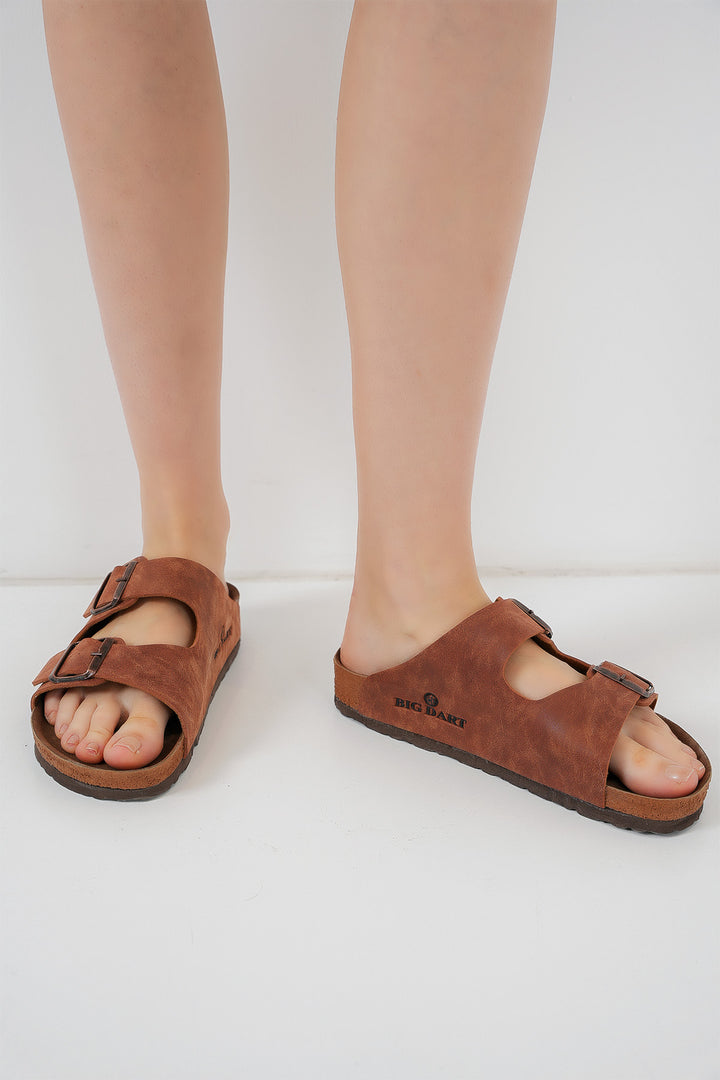 BGD Women Unisex Orthopedic Slipper 010182 - Brown - IJmuiden