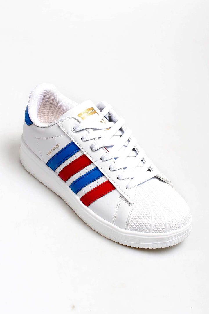 FST Unisex Sneaker Shoes 572XA2555 White Navy Red - Northwich