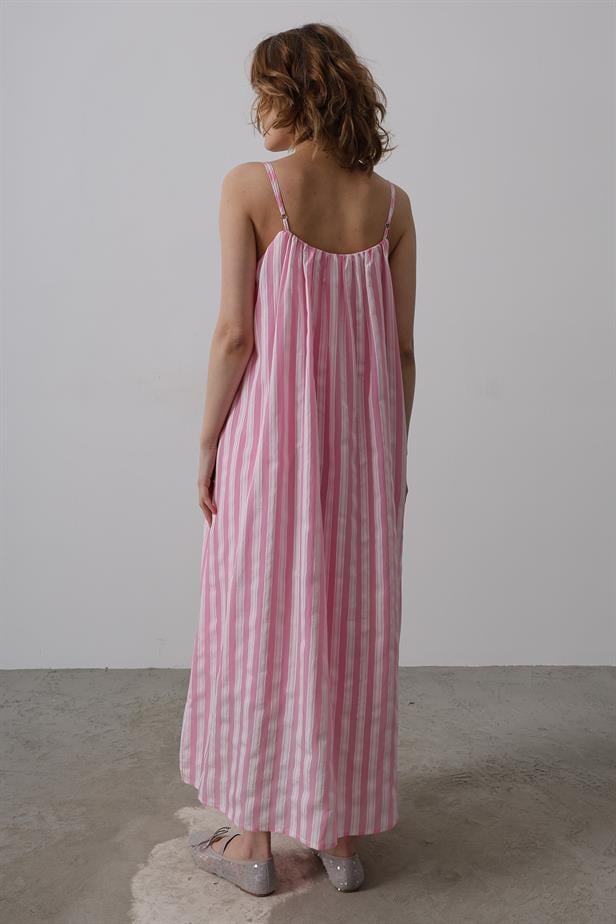 RYN Hanging Line Pattern Dress - Pink - Tournai
