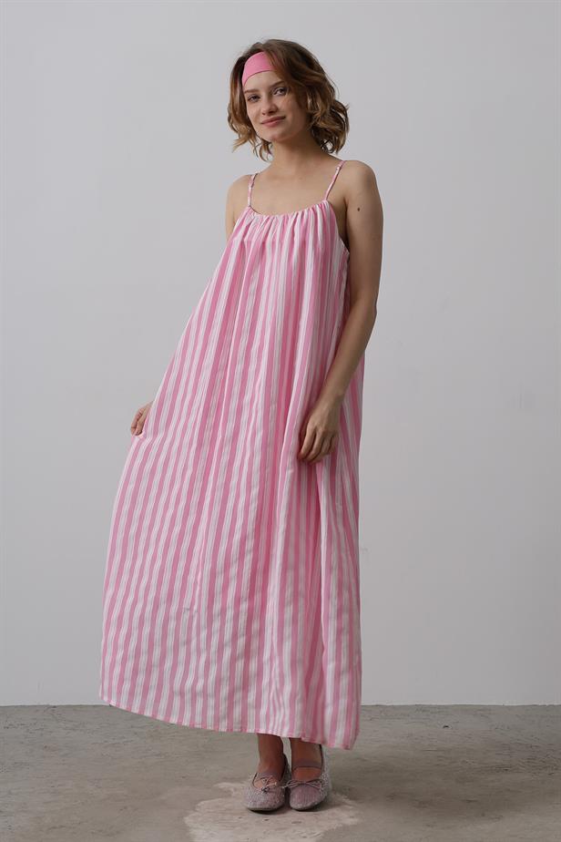 RYN Hanging Line Pattern Dress - Pink - Tournai