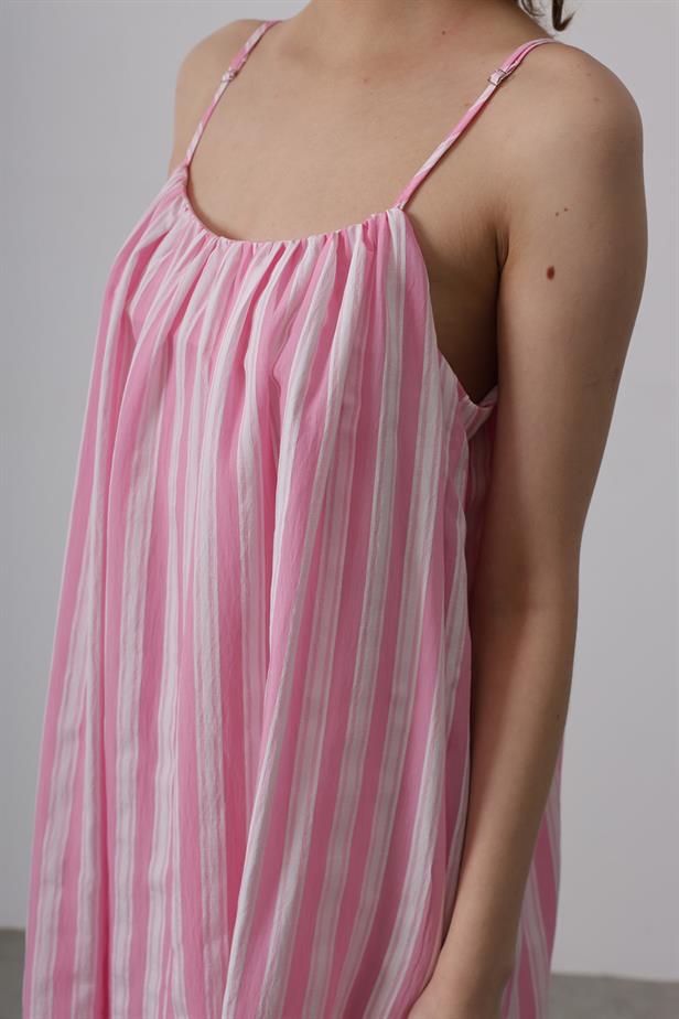 RYN Hanging Line Pattern Dress - Pink - Tournai