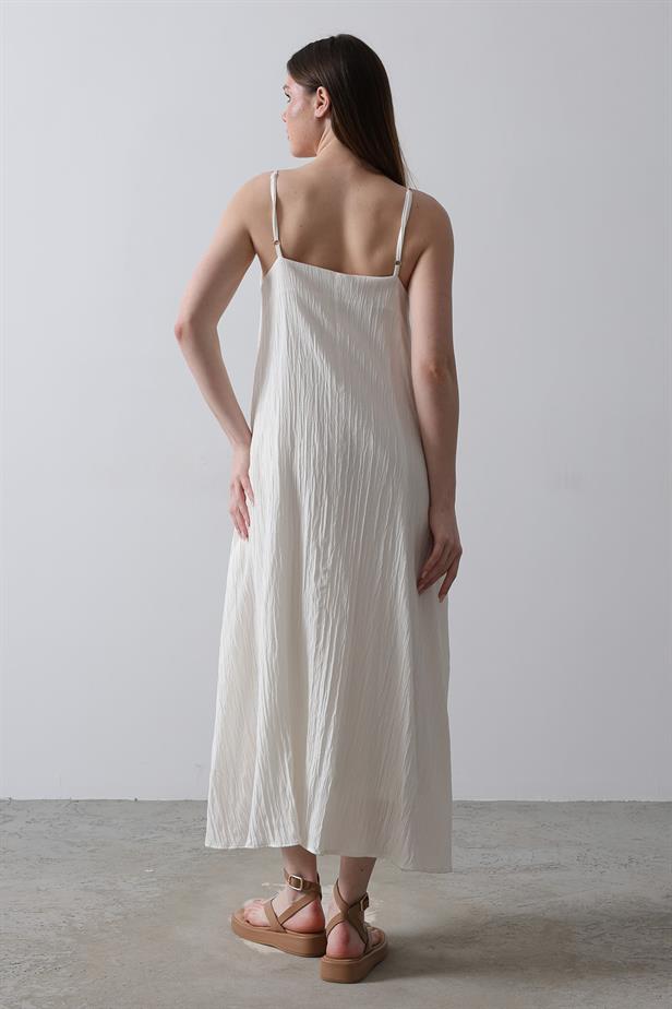 RYN Hanging Long Bell Dress - White - Belluno