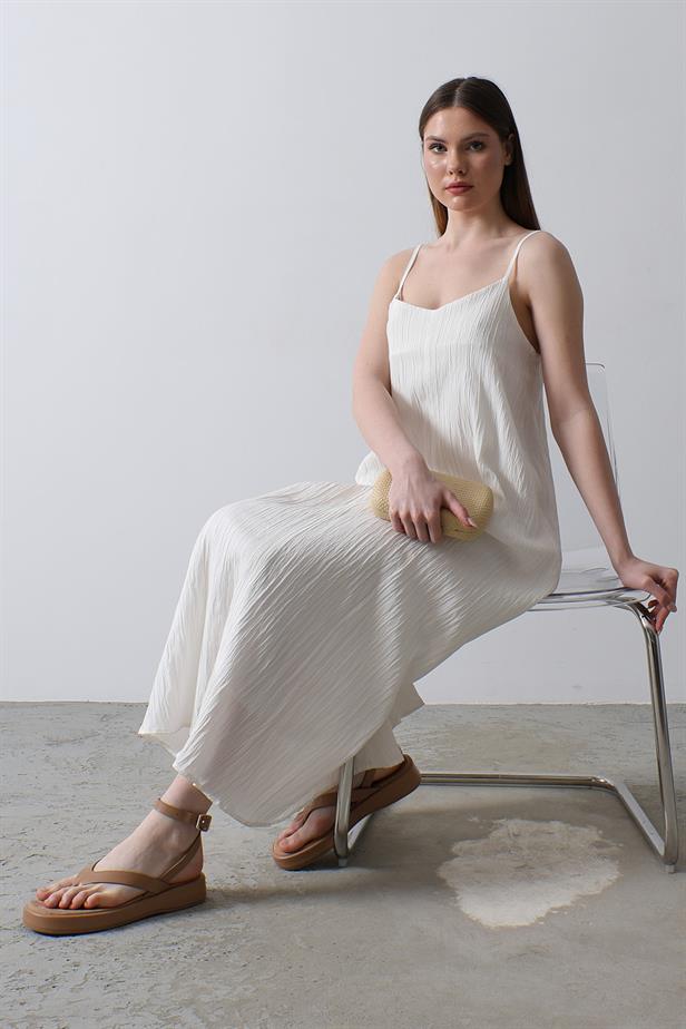 RYN Hanging Long Bell Dress - White - Belluno