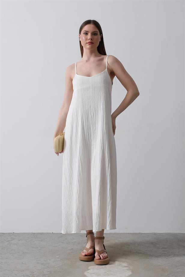 RYN Hanging Long Bell Dress - White - Belluno
