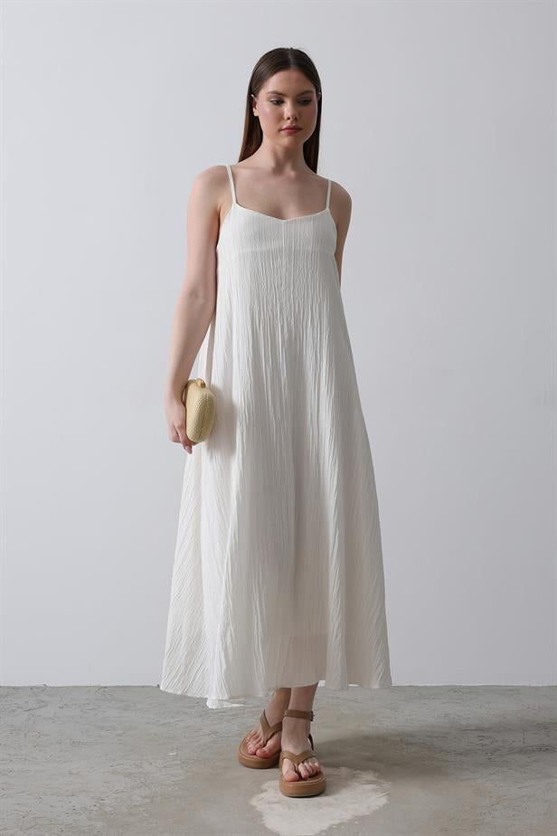 RYN Hanging Long Bell Dress - White - Belluno