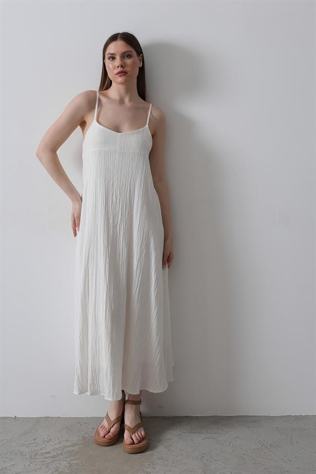 RYN Hanging Long Bell Dress - White - Belluno