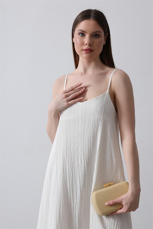 RYN Hanging Long Bell Dress - White - Belluno