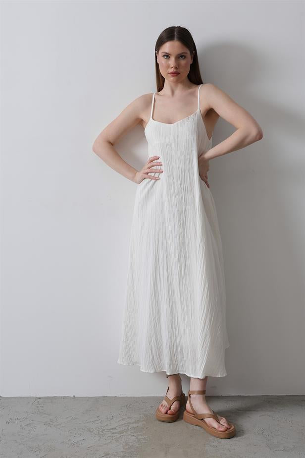 RYN Hanging Long Bell Dress - White - Belluno