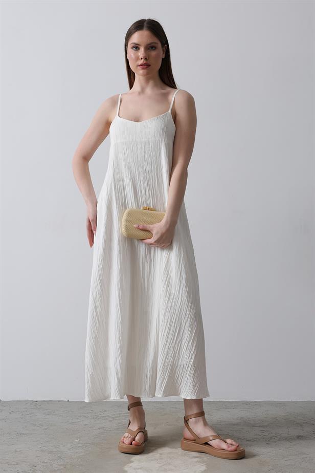 RYN Hanging Long Bell Dress - White - Belluno