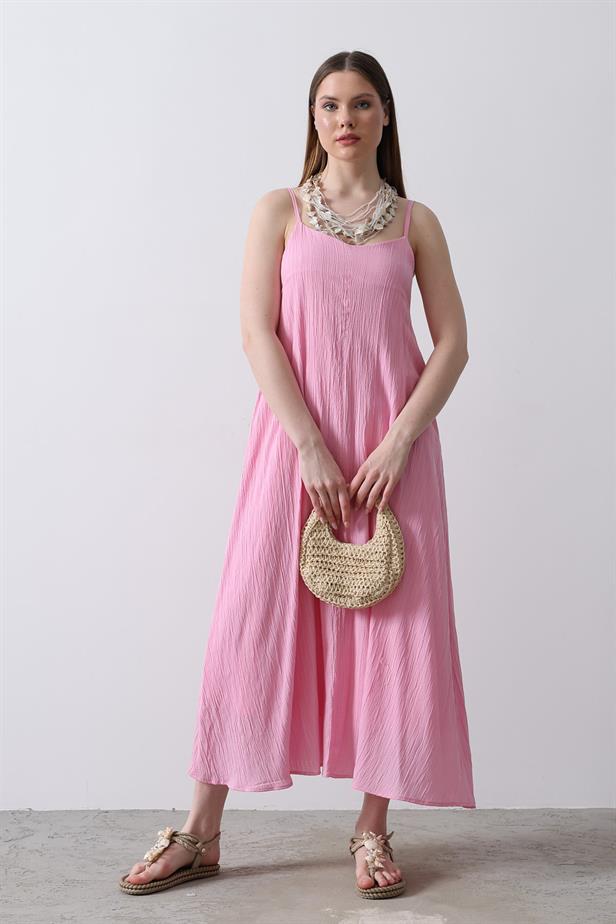RYN Hanging Long Bell Dress - Candy Pink - Berkeley