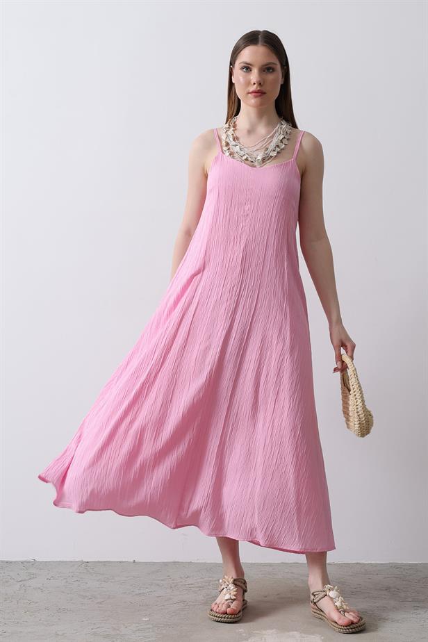 RYN Hanging Long Bell Dress - Candy Pink - Berkeley