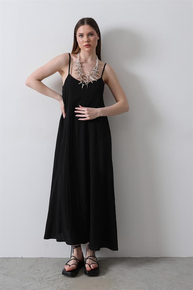 RYN Hanging Long Bell Dress - Black - Rubí