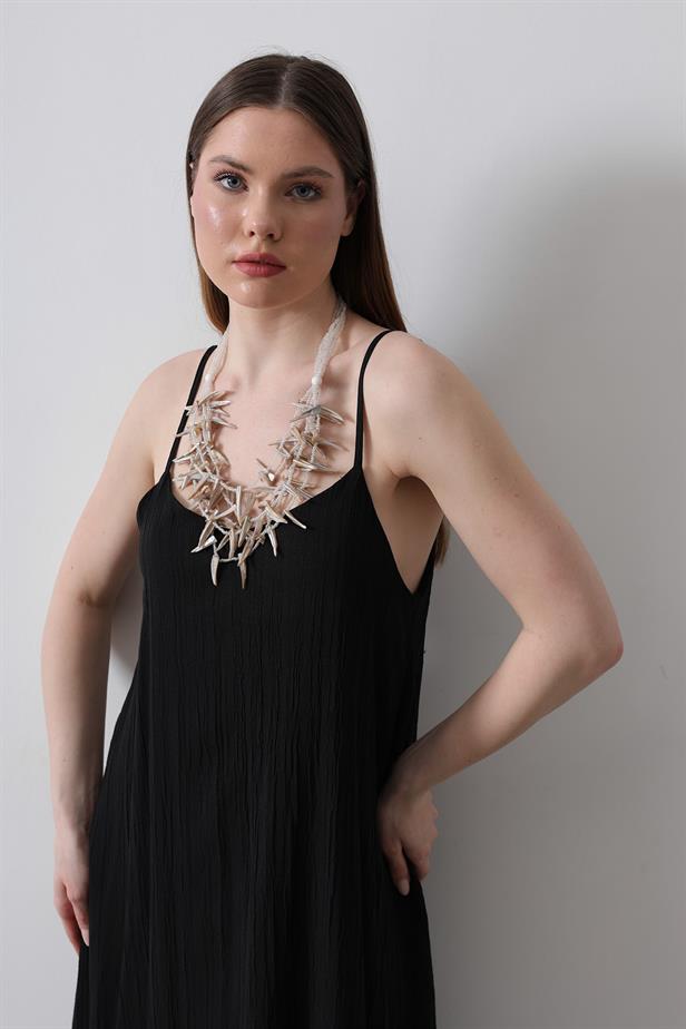 RYN Hanging Long Bell Dress - Black - Rubí