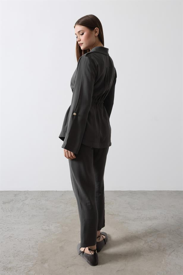 RYN Lace-up Modal Suit - Anthracite - Tala