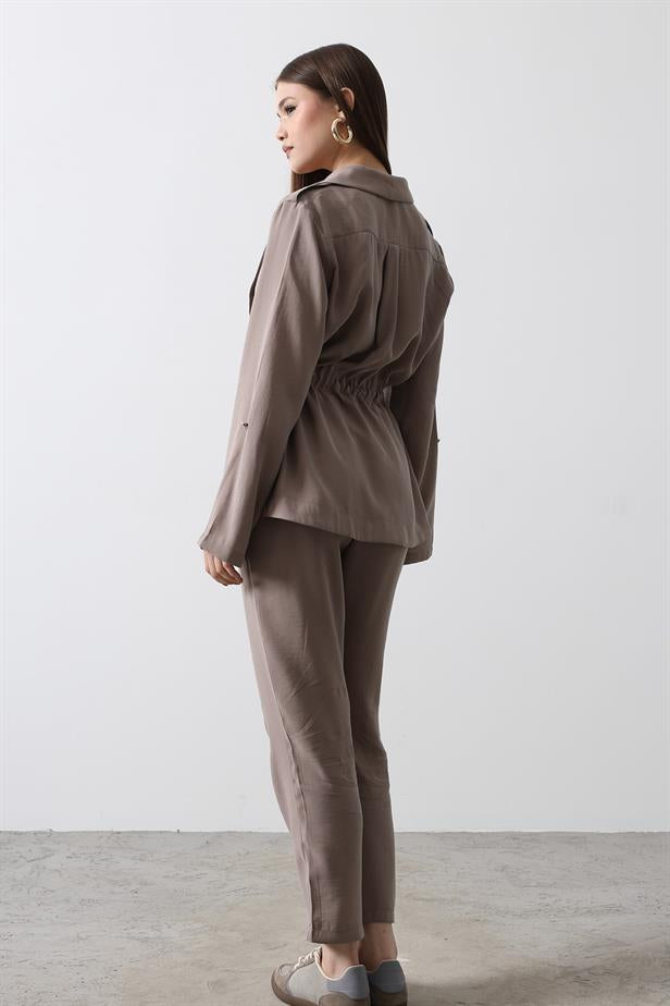 RYN Lace-up Modal Set - Mink - Rotterdam