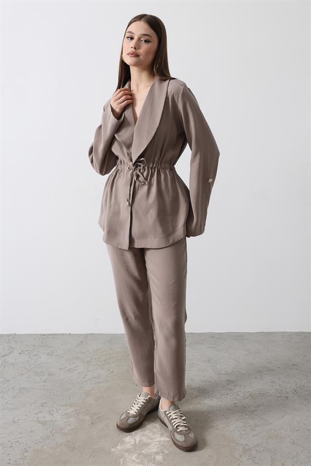 RYN Lace-up Modal Set - Mink - Rotterdam