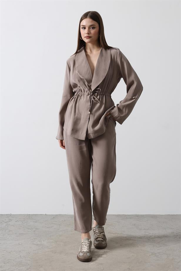 RYN Lace-up Modal Set - Mink - Rotterdam