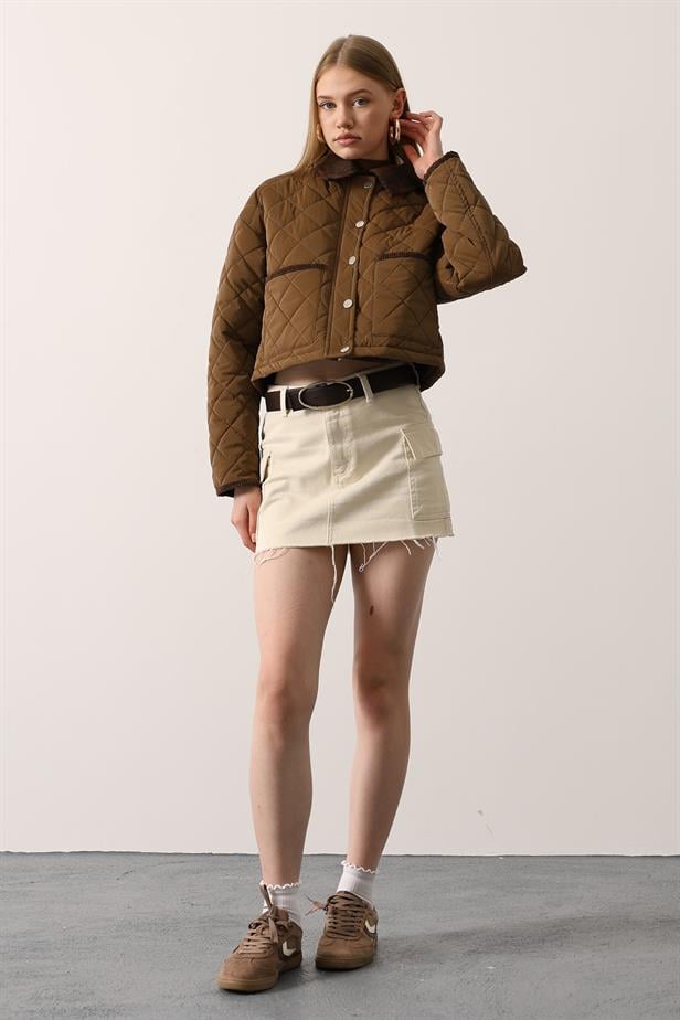 RYN BAKLAMA DESENLİ MONT - Camel - Porta Westfalica