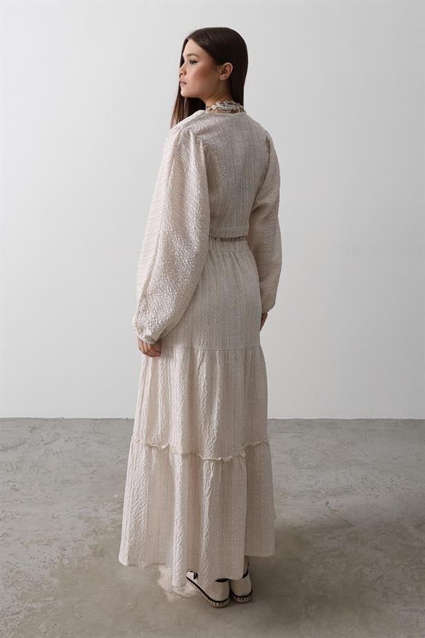 RYN Balloon Sleeve Skirt Suit - Beige - Hatfield