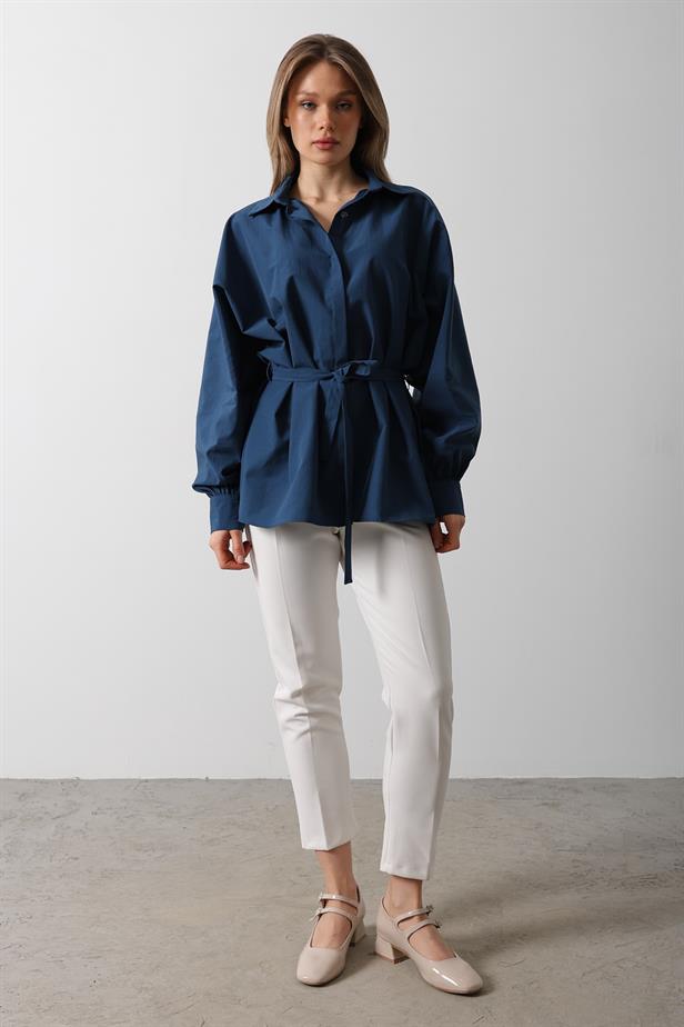 RYN Waist Detailed Shirt - Indigo - Scottsdale