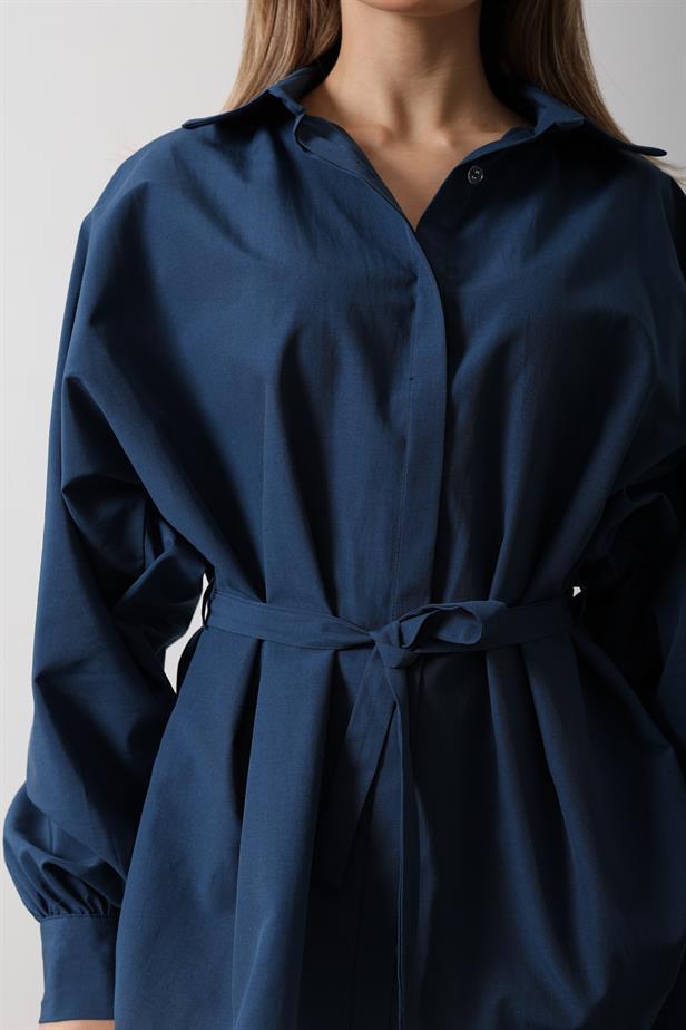 RYN Waist Detailed Shirt - Indigo - Scottsdale