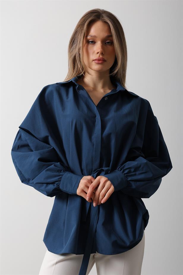 RYN Waist Detailed Shirt - Indigo - Scottsdale