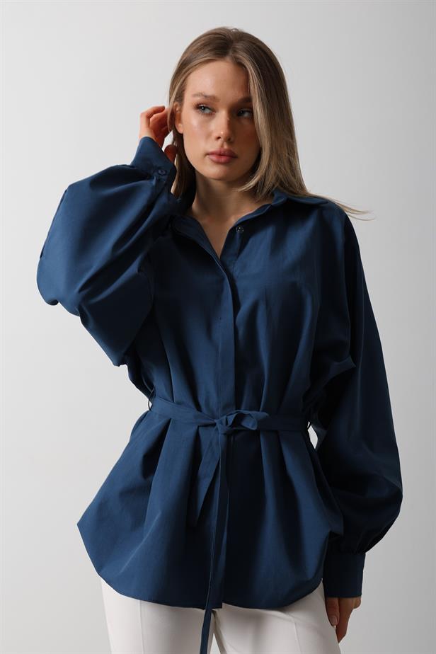 RYN Waist Detailed Shirt - Indigo - Scottsdale