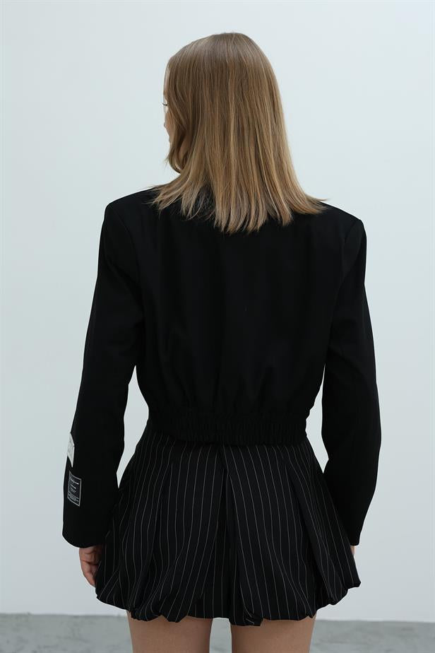 RYN Belted Jacket - Black - Central Islip