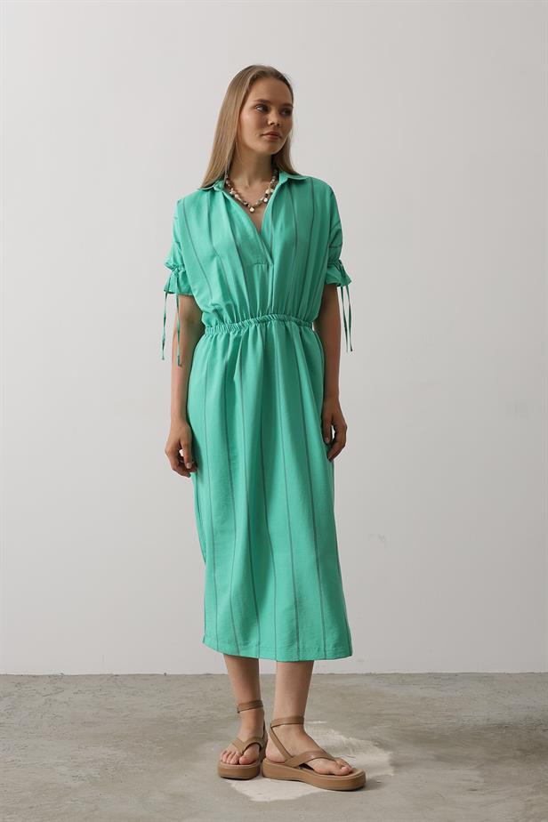 RYN Elastic Waist Dress - Green - State College