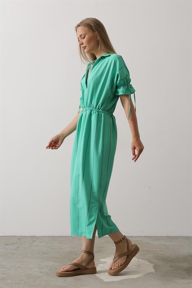 RYN Elastic Waist Dress - Green - State College