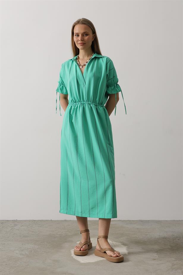 RYN Elastic Waist Dress - Green - State College