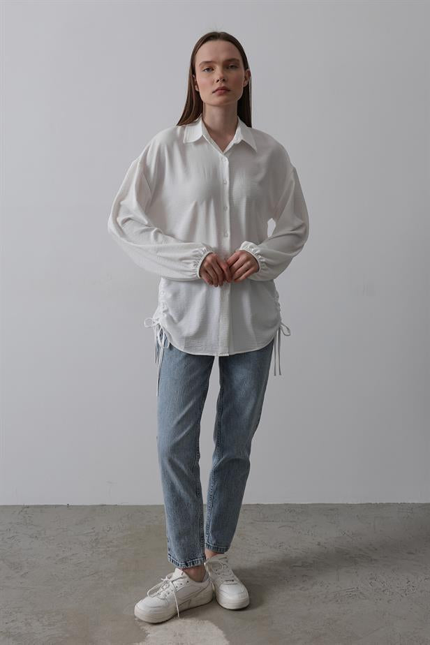 RYN Biye Detailed Ayrubin Shirt - White - Centreville