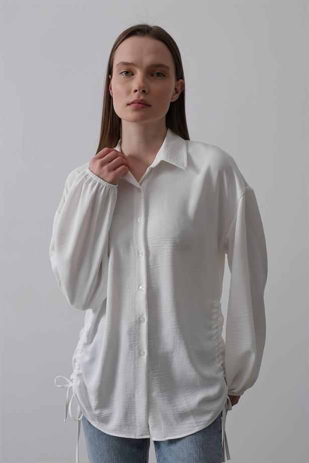 RYN Biye Detailed Ayrubin Shirt - White - Centreville
