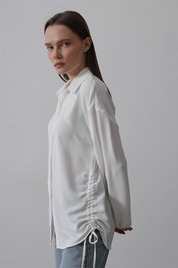 RYN Biye Detailed Ayrubin Shirt - White - Centreville