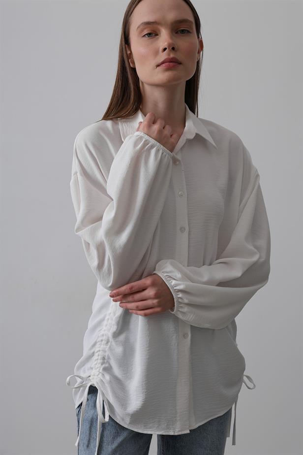 RYN Biye Detailed Ayrubin Shirt - White - Centreville