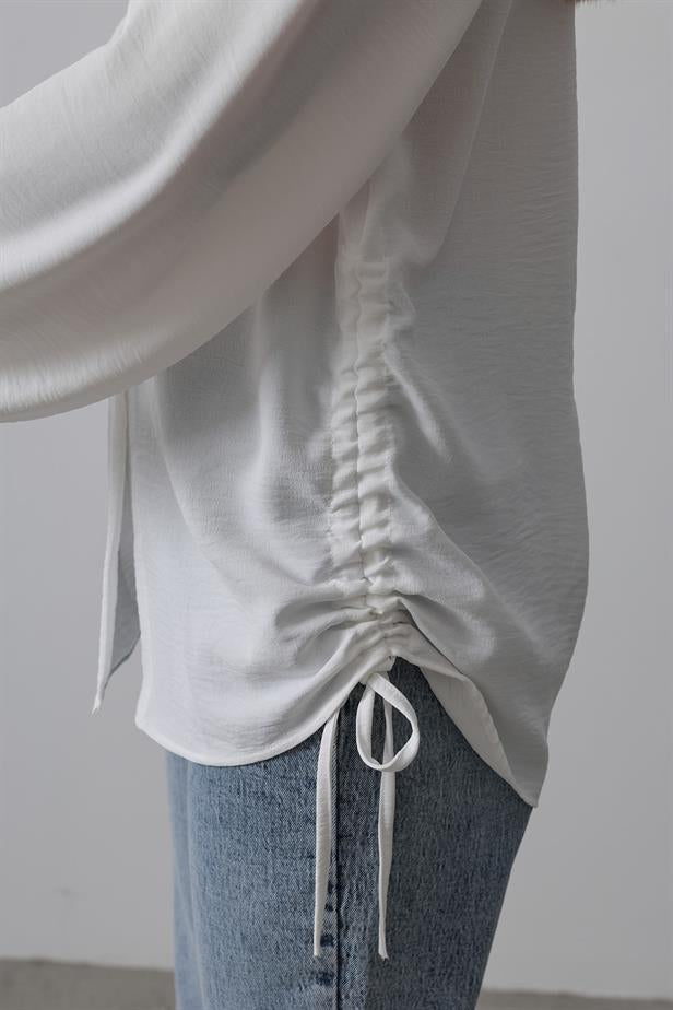 RYN Biye Detailed Ayrubin Shirt - White - Centreville