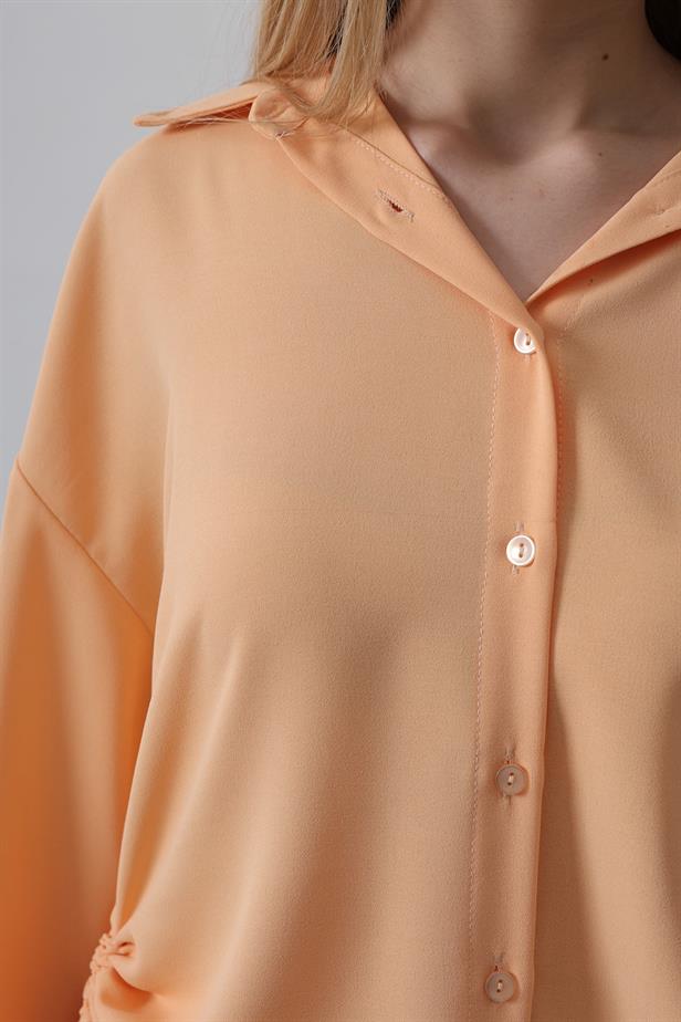 RYN Biye Detailed Ayrubin Shirt - Salmon - Oildale