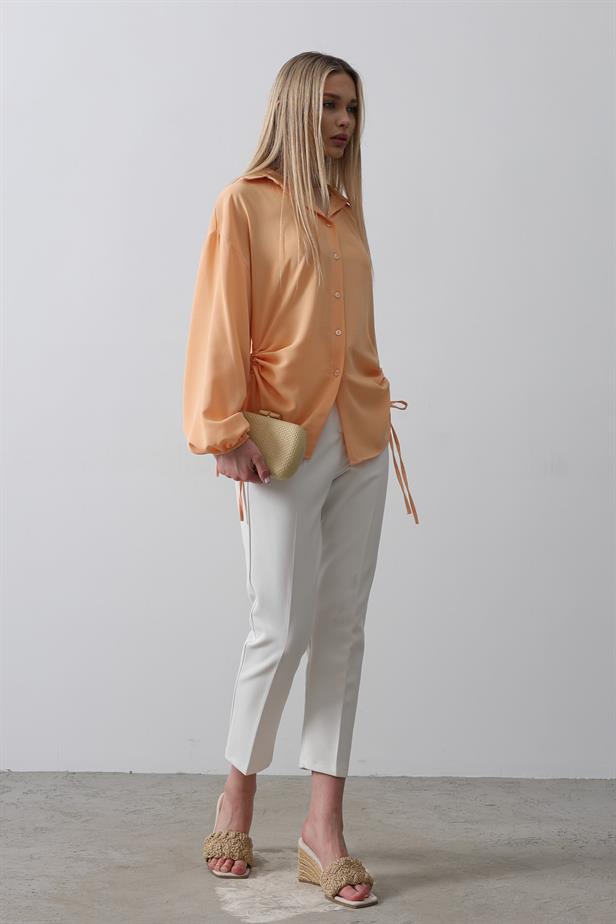 RYN Biye Detailed Ayrubin Shirt - Salmon - Oildale