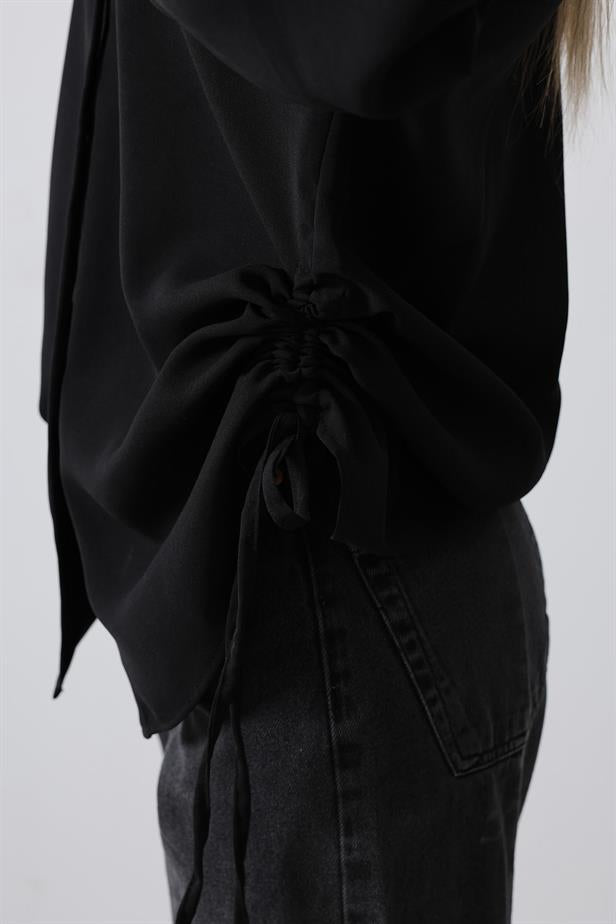 RYN Biye Detailed Ayrubin Shirt - Black - Manalapan